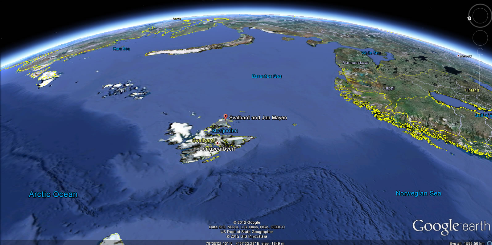 Svalbard Earth Map